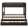 thumbnail image 6 of Harper & Bright Designs Extendable Bunk Bed with Trundle, Twin over Double Twin Bunk Bed Frame, Wooden Pull-Out Bunk Bed Frame Can Be Extendable, Espresso, 6 of 9
