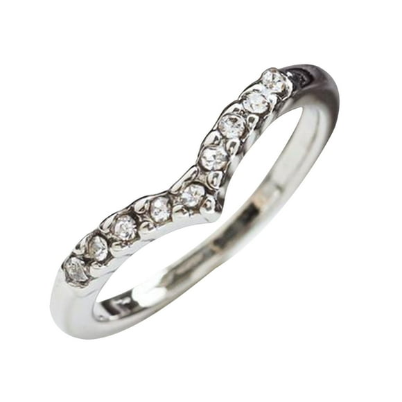 XZNGL Diamond Ring Fashion Small Single Love Ladys Diamond And Broken Diamond Ring