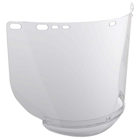 Jackson Safety F20 High Impact Face Shield (29062), Polycarbonate, 8” x 15.5” x 0.04”, Clear, Face Protection, Unbound, 12 Shields / Case