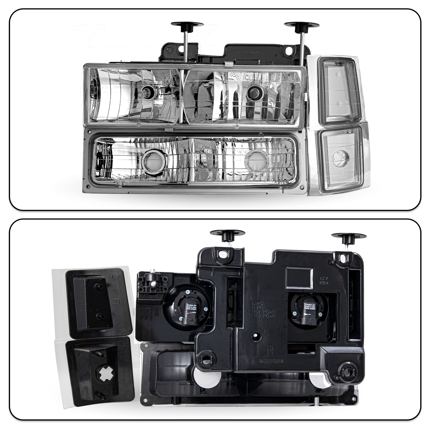 Bryght Chevy C/K Suburban Tahoe Halogen Headlight Bulb Fits Chevy Silverado 2 Pack