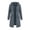 Dark Gray, variant on Women's Mid-Length Drawstring Waist Hooded Cardigan, Full Zip Long Fleece Duster Coat with Side Pockets Beige L