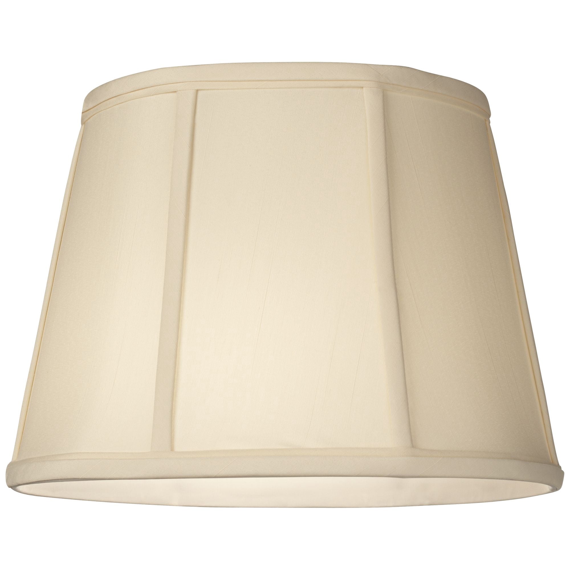 Springcrest Set of 2 Oval Lamp Shades Cream Small 9" Wide x 6.5" Deep at Top 12" Wide x 8" Deep at Bottom 9" High Spider Harp Finial