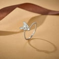 thumbnail image 2 of Women's By Pass Buterfly Engagement Ring For Velantine Gift 1.9 Ct Diamond 14K White Gold Over, 2 of 2