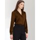 thumbnail image 3 of Top de manlarcon cuello camisero y botones pamujer Marrón XL, 3 of 6