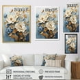 thumbnail image 4 of Designart "Cool Tone Floral Collection II" Seasonal Flowers Wall Art Prints, 4 of 7