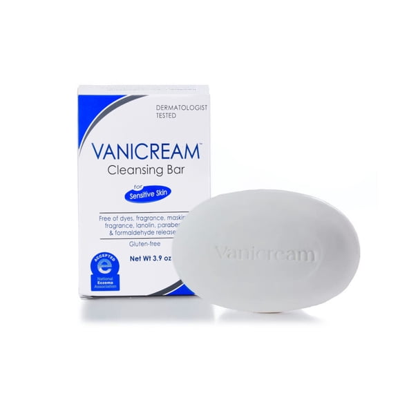 Vanicream Cleansing Bar | Fragrance, Gluten and Sulfate Free | For Sensitive Skin | Gently Cleanses and Moisturizes, 3.9 Ounce (Pack of 12)