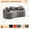 thumbnail image 3 of Timbernest 67" Boneless Cloud Sofa, Curved Sofa With Deep Seat, Modern Chenille Modular Sofa for Small Space, Gray, 3 of 10
