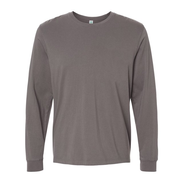 SoftShirts Adult Organic Long Sleeve T-Shirt, XL, Graphite