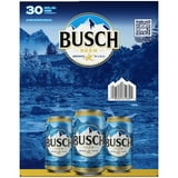 Busch American Lager Beer 30 pack 12 fl oz Aluminum Cans 4.3% ABV ...