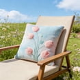 thumbnail image 6 of Tulip Print Faux Fur Throw Pillow Covers - 45cm Double-Sided Short Plush Cushion Cases, Spring Floral Decor for Sofa, Couch & Bedroom, No Insert, 6 of 8
