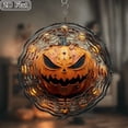 thumbnail image 4 of 10-Inch-Sided Metal Wind Chime Spooky Lantern with Mischievous Grin Bold Halloween Text, Battery-Powered OutdoorIndoor Decor for Halloween Parties, Trick-or-Treaters Haunted House Fans, Ha, 4 of 10