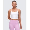 thumbnail image 3 of CRZ YOGA Butterluxe Padded Yoga Longline Sports Bras for Women Twist Cross Back Crop Tops, 3 of 6