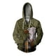 thumbnail image 4 of Sudadera con capucha informal de otoño para hombre, sudadera con cremallera, estampado moderno de vaca y caballo, sudadera con capucha holgada de calle divertida y a la moda para hombre, 4 of 4
