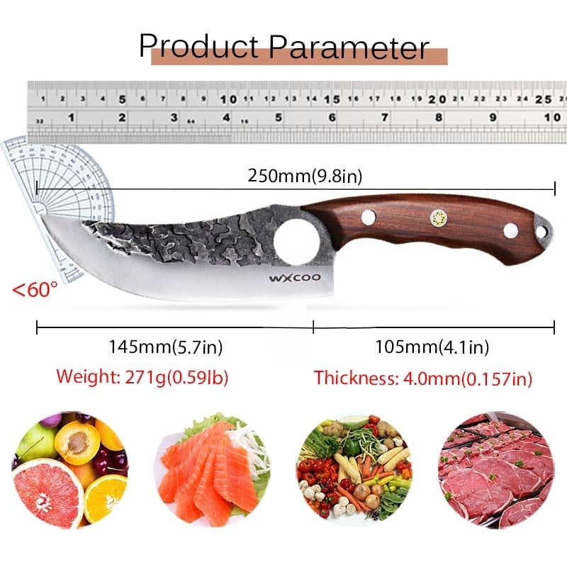 2PCS Stainless Stee Santoku Knife Unique Knives Beef Knife Sharp Chef Knife Boning Knife Utility Knife Multipurpose Knife Cutting Knife for Cooking Fish Meat Cleaver Sashimi Knife Gadgets for Kitchen