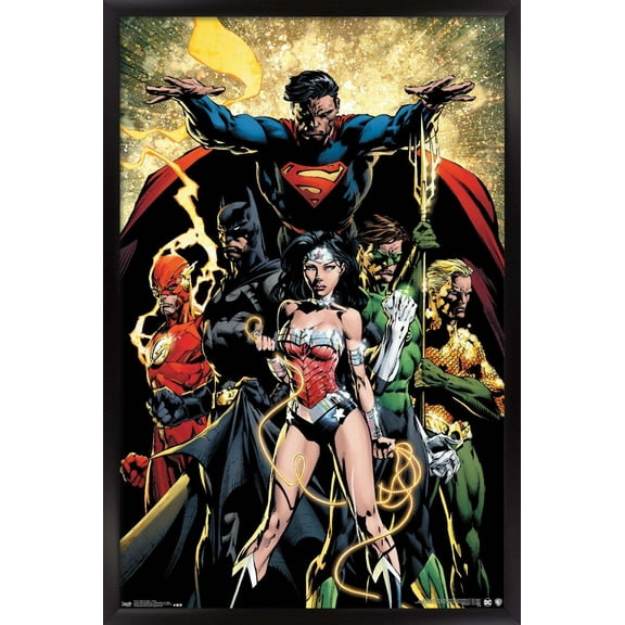 DC Comics - Justice League - Power Wall Poster, 14.725" x 22.375", Framed
