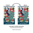 thumbnail image 3 of Evergreen Floral Peacock Garden Linen Flag 12.5 x 18 Inches Indoor Outdoor Decor, 3 of 6