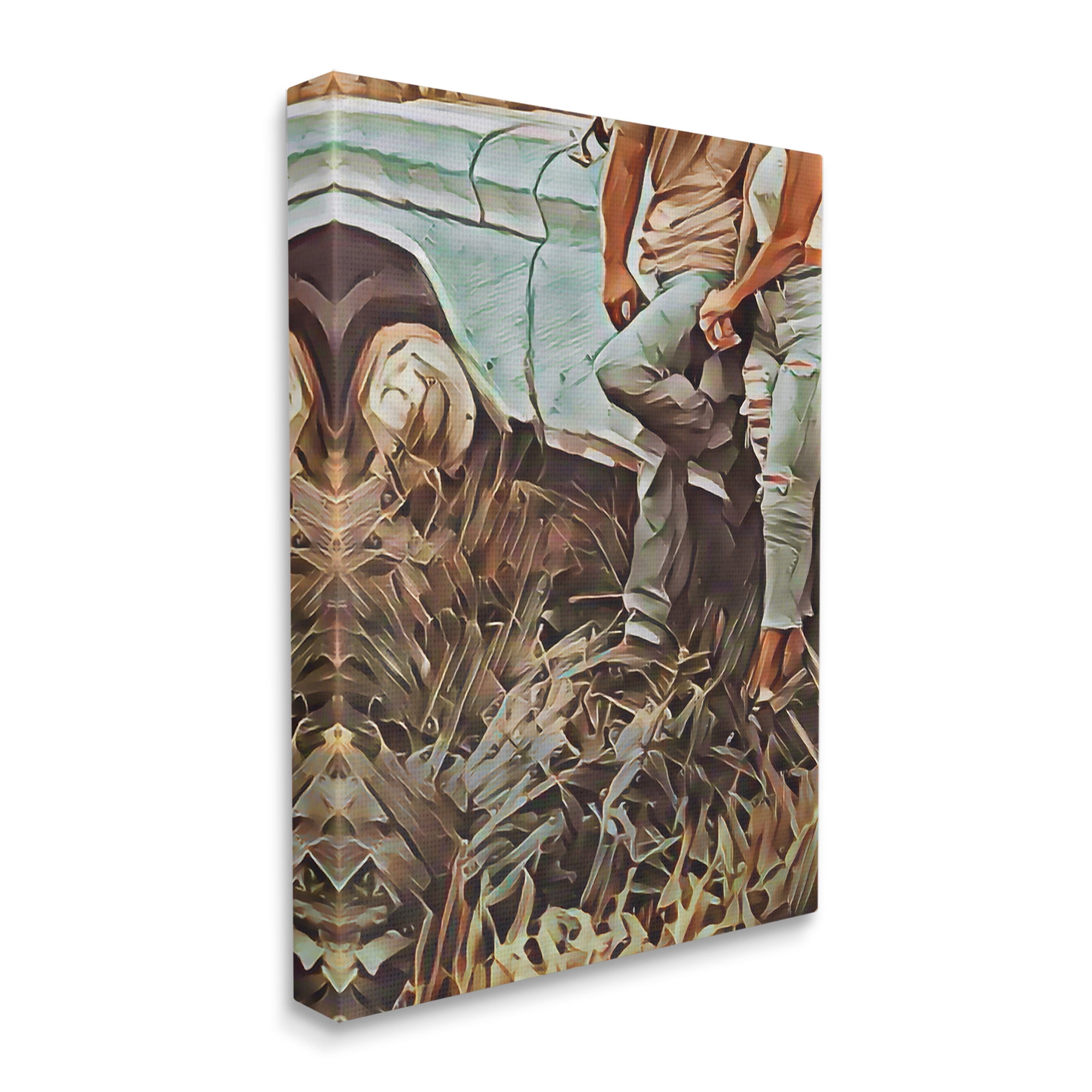 Stupell Industries Country Couple & Car Transportation Painting Gallery Wrapped Canvas Art Print Wall Art, 24 x 30