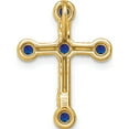 thumbnail image 4 of 14K Yellow Gold Sapphire Cross Chain Slide (Width 14.2) (Length 19) - Jbsp, 4 of 5