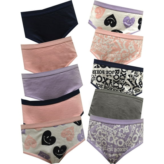 Joe Boxer Girls Joe Boxer Girls Pretty Pastels 10 Pack Bikini Panties (12/14)