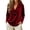 Black, variant on Women's Cowl Neck Velvet Top, Long Straight Sleeves, Velvet Material, Draped Cowl V‑Neck, Loose Fit, Great For Commuter Daily Wear Pink S