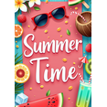 thumbnail image 4 of Tropical Theme Summer Banner Watermelon Design Sunglasses Decoration Ice Cream Design for Beach Party Outdoor Event Summer Celebration, 4 of 7