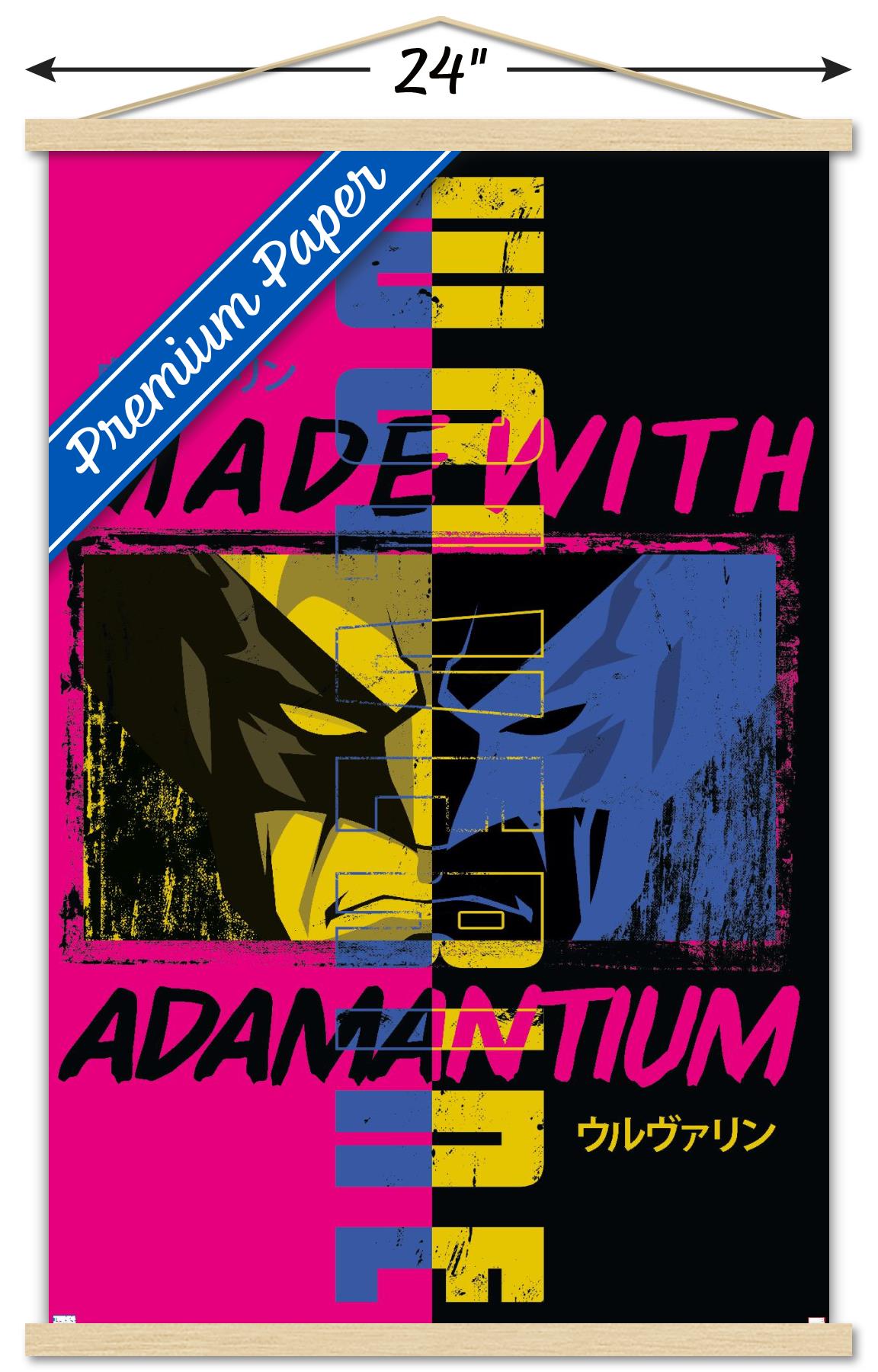 Marvel Comics - Wolverine - Made With Adamantium Wall Poster with Wooden Magnetic Frame, 22.375" x 34"