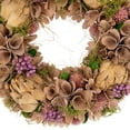 thumbnail image 4 of Northlight 12" Purple and Beige Wooden Floral Spring Wreath with Preserved Artichoke, 4 of 6