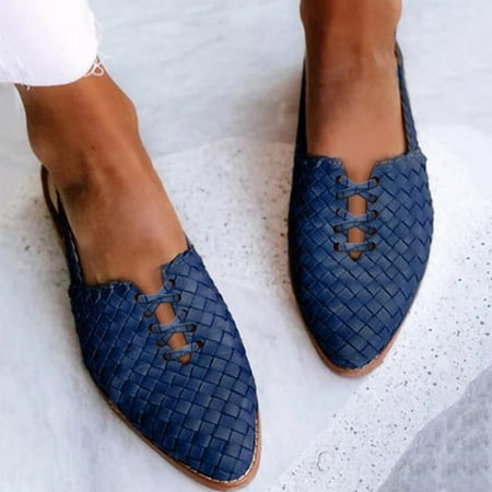 

BRISEZZS Womens Flat Sandals- Casual Open Toe Summer Sandals #266 Blue