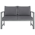 thumbnail image 2 of vidaXL Garden Bench 47.2" with Dark Gray Cushion Solid Acacia Wood, 2 of 5
