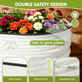 thumbnail image 3 of OBENSKY Galvanized Raised Garden Bed,2 Pack 4x2x1ft Oval Metal Planter Box Outdoor for Vegetables,Flowers,Fruits-White, 3 of 10