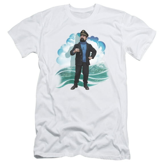 Tintin Haddock Adult 30/1 T-Shirt White