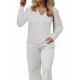 thumbnail image 2 of Women'S Soft Cropped Cardigan Casual Shawl Sweater Top White XXL, 2 of 7