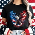 thumbnail image 2 of Bald Eagle American Flag T-Shirt, Patriotic Freedom Tee, 2 of 6