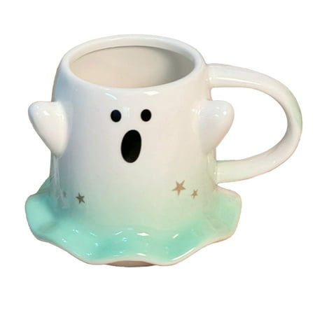 

Vintage Clear Glass Mugs Teal Cups for Kitchen Small Glass Drinking Cups Glass&Bottle Glasses Drinking 4 Specter Coffee Cup Cute Specter Design Ceramic Cup Home Ornament Holiday Present Cup