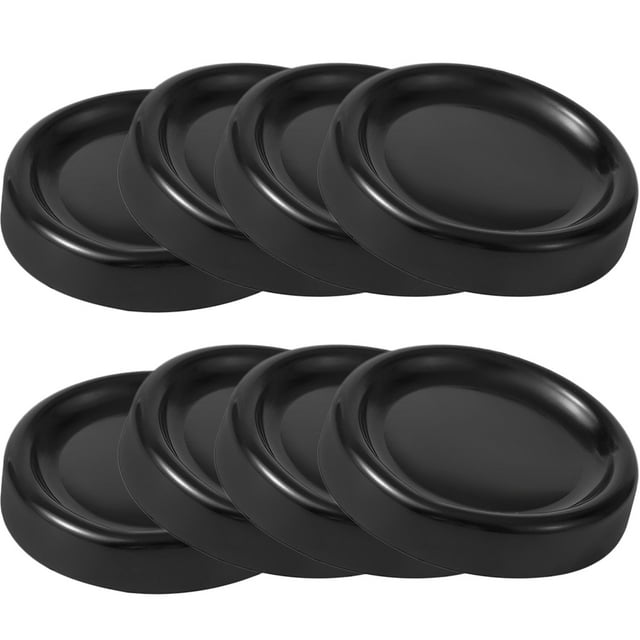 OULII 8pcs Washing Machine Shock Absorbing Feet Anti Vibration Pads PVC Black for Home Use