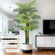 thumbnail image 5 of 7ft de altura golden cane palm tree fake plants grande artificial plants set of 2 para sala de estar yard indoor o outdoor home decor con blanca base, 5 of 6