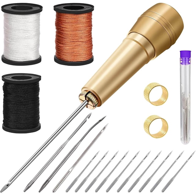 Kit de Reparación de Calzado con Agujas y Herramientas de Costura para Coser