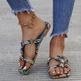 thumbnail image 1 of Sandalias Mujer Zapatillas planas con estampado de punta abierta Cómodos zapatos romanos de playa Flip Flop Wmkox8yii  hj789, 1 of 5