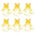 thumbnail image 1 of Unique Bargains 2.8inch Pull Bows Present Wrapping String Bows Ribbon Gold Thread Style Gold Tone 40 Pack, 1 of 6