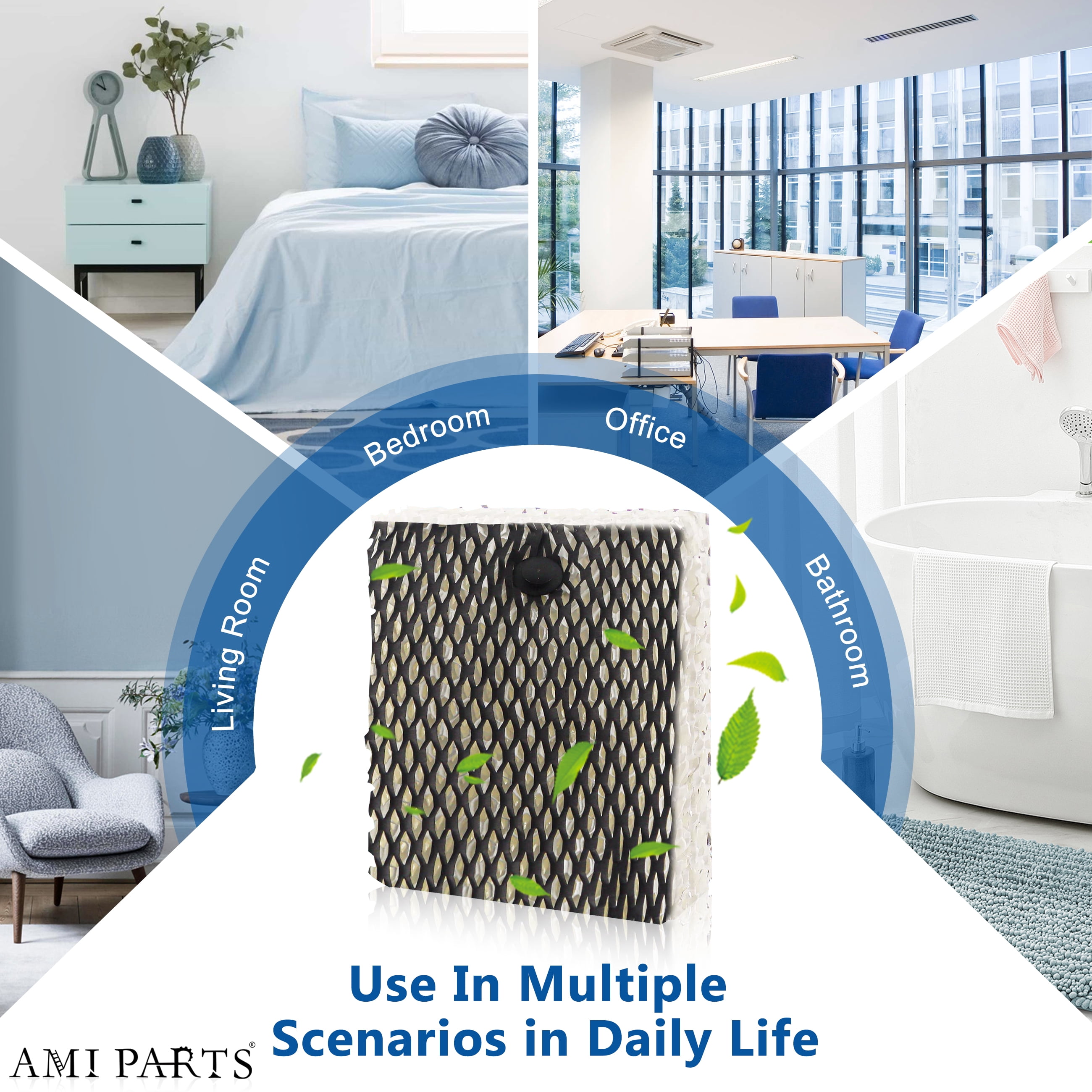 YNXGR HWF100 Humidifier Filters Replacement Wick Filter for Holmes E HWF100-UC3 HWF100CS 6 Packs