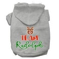 thumbnail image 6 of Christmas Pet Dog  Cat Hoodie Screen Printed, "Team Rudolph", 6 of 10