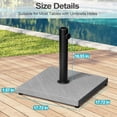 thumbnail image 3 of Pellebant 43 lbs Cement-Filled Square Umbrella Base Heavy Duty Patio Market Umbrella Stand, Dark Grey, 3 of 9