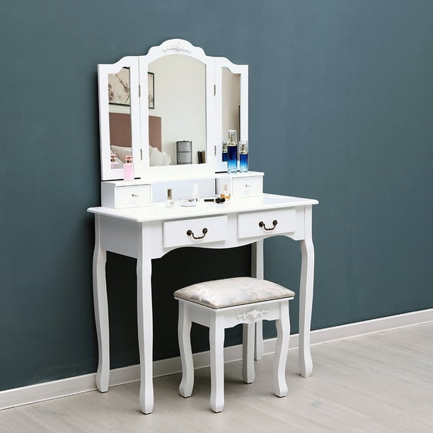 Makeup Vanity Table Set Vanity Beauty Station Makeup Table And