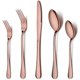 thumbnail image 1 of Juego de cubiertos QUANZHOUTIANDI Rosegold de acero inoxidable 5 piezas para 4, 1 of 4