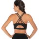 thumbnail image 4 of Ropa interior deportiva con tirantes para niñas Ropa interior sexy de yoga con espalda cruzada y soporte medio para mujer con copas desmontables, 4 of 5