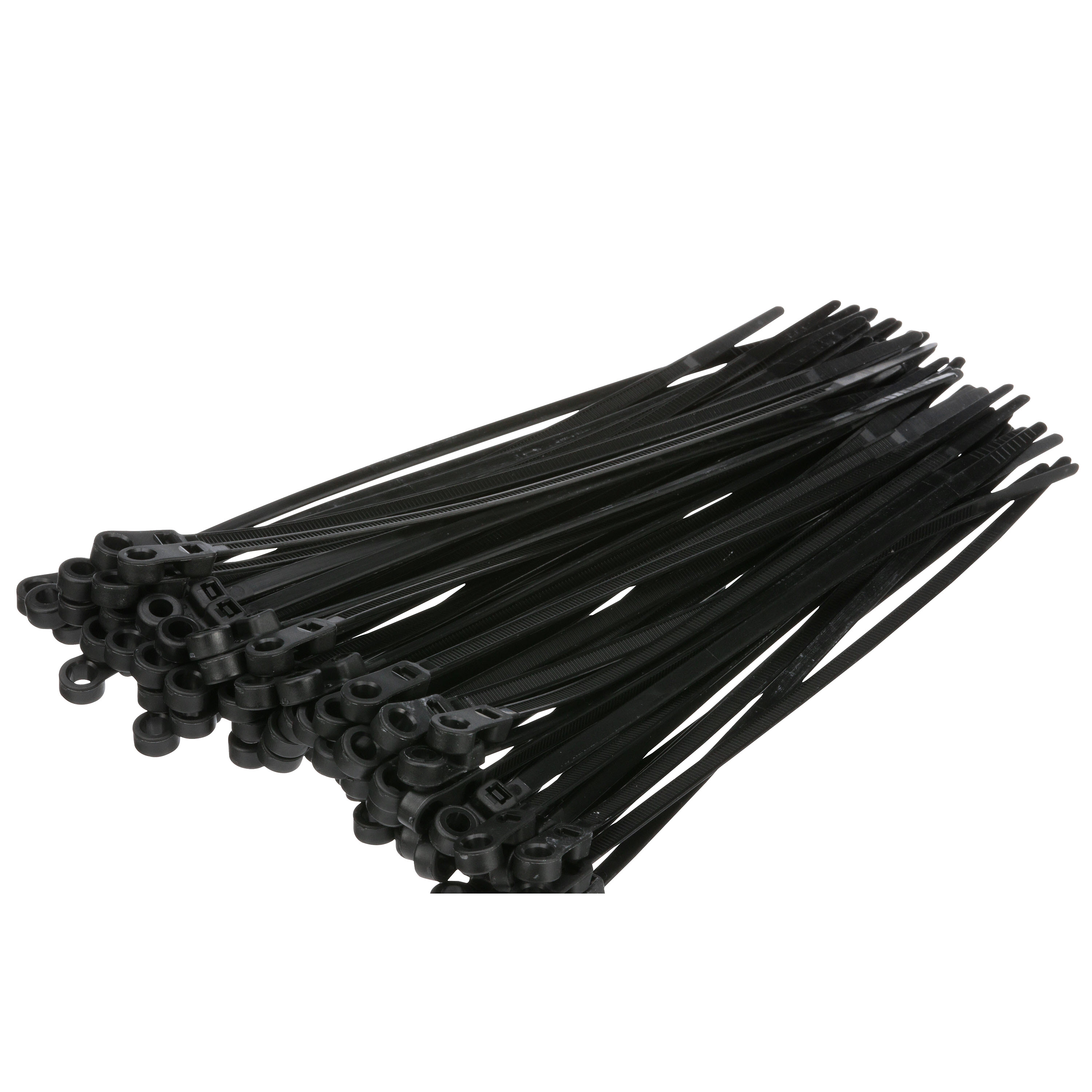 Seachoice 14171 Cable Ties, 8 Inches Long, Mounting Design, 50 Pounds Max Load, UV Black, Pack
