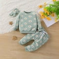 thumbnail image 2 of Edvintorg Toddler Girl Winter Clothes Set Fashion Sweatsuits Cute Printed Casual Long Sleeve Sweatshirt and Pocket Sweatpants Suit 6M-3Y Girls Boutique Outfits, 2 of 3