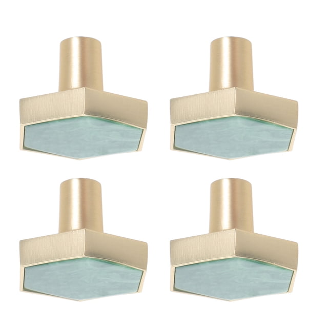 IDEANATEGRATE 4Ud De Metal Verde Con Hexagonal Para Puertas Y Muebles De Fácil Instalación