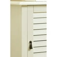 thumbnail image 3 of Powell Shutter Door Indoor Accent Side Table with Shelves, 29.75" Tall, White, 3 of 10