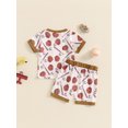 thumbnail image 4 of Nygoyerh Toddler Baby Boys Summer Baseball Print Clothes Short Sleeve T-shirt with Casual Elastic Waist Shorts 2Pcs Infant Vacation Short Pants Sets 6M 12M 18M 24M 3T, 4 of 9